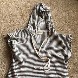 striped cover up dress with pockets